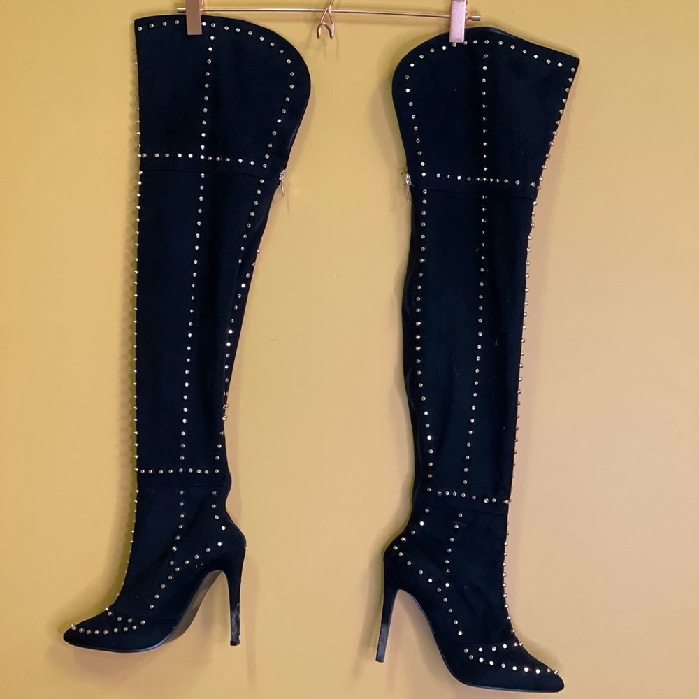 Studded Above The Knee Boots